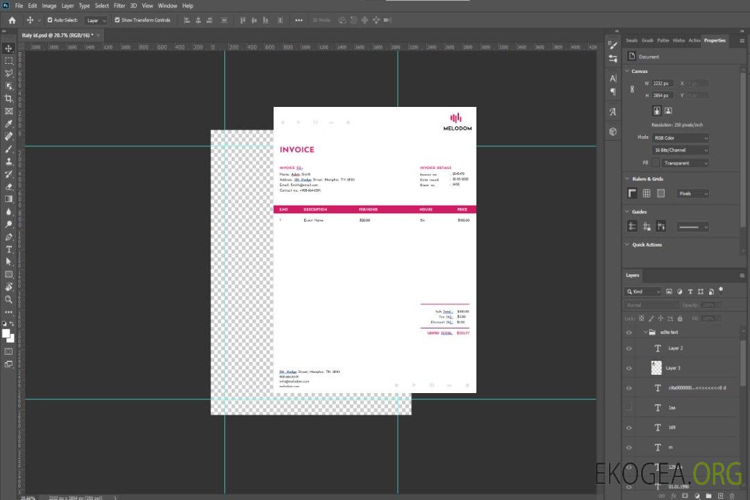 Modèle de facture de festival de musique template Modèle de facture de festival de musique template